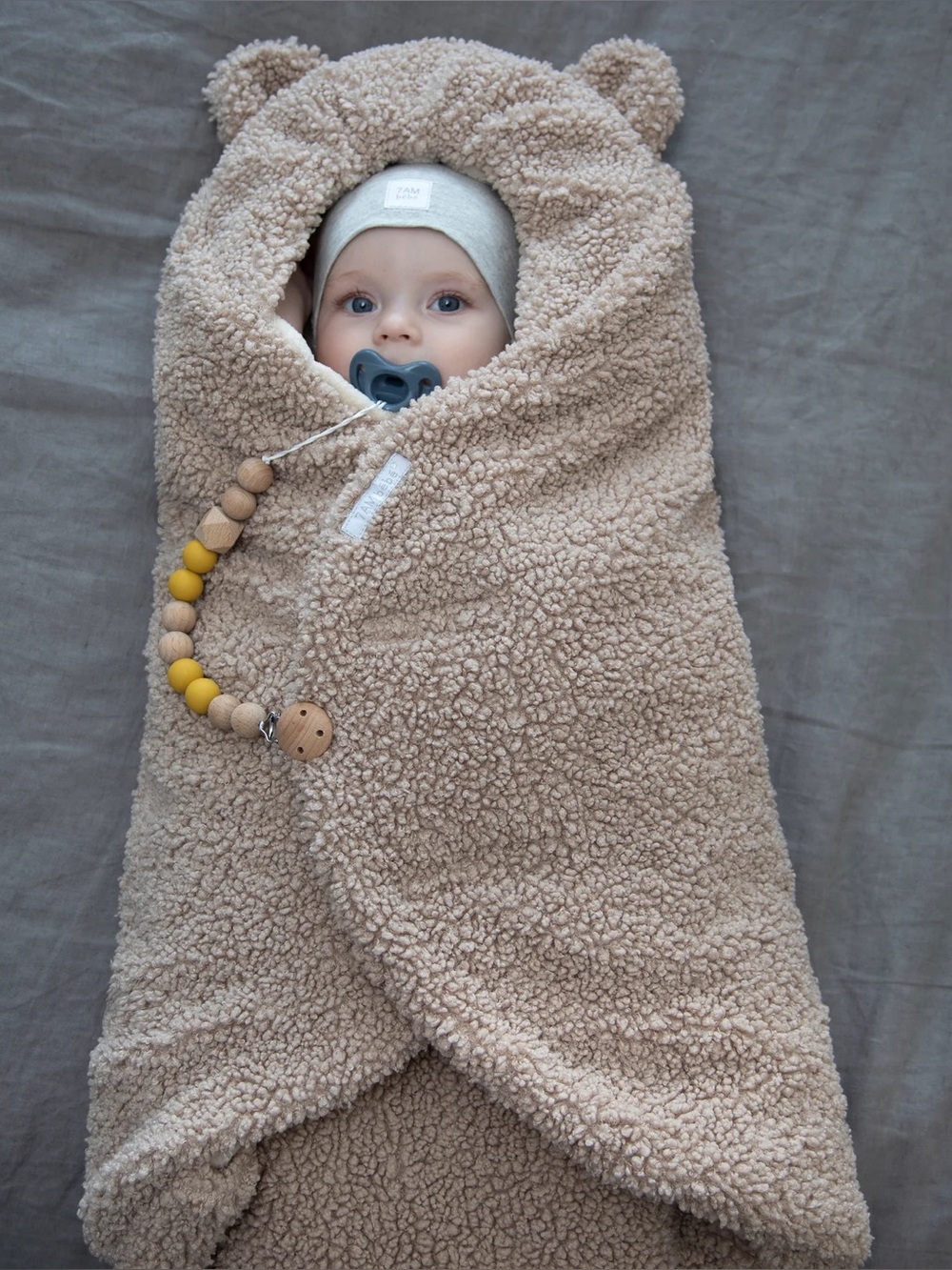 7 AM Enfant Nido Teddy Car Seat Stroller Wrap Blanket | 0-6 Months - Picture 8 of 9